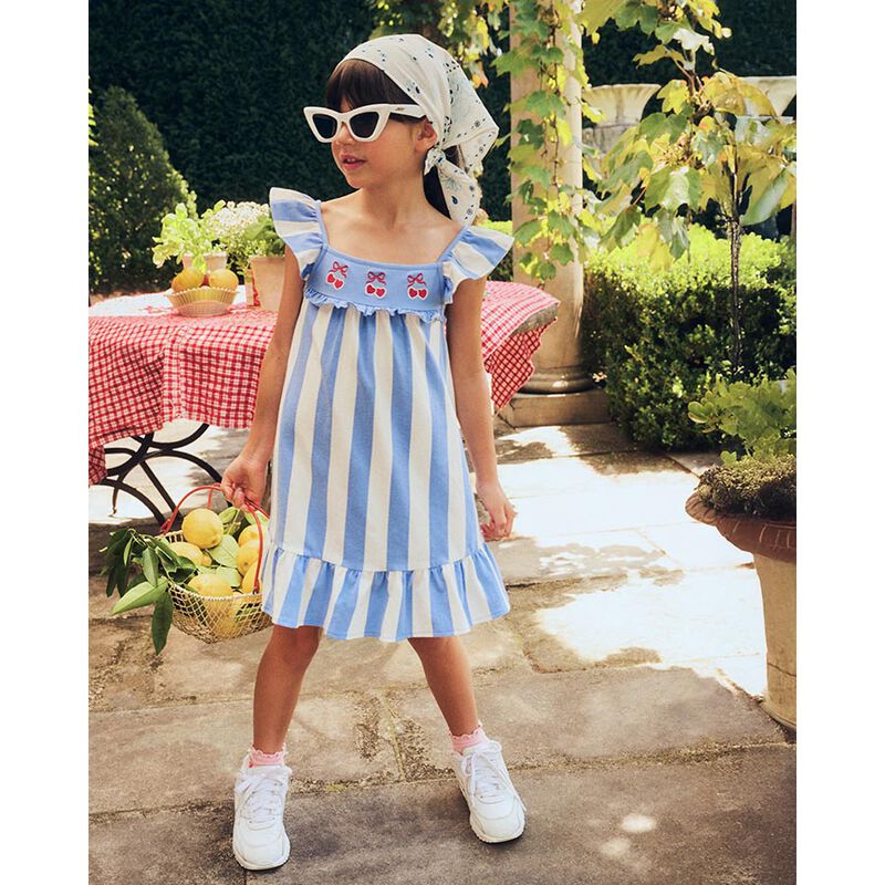 Huxbaby Seaside Cherry Stripe Dress 3-5Y image number 3